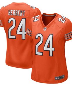 Alternative view of Khalil Herbert Chicago Bears Nike Women's Alternate Game Player Jersey - Orange/Navy