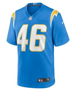 Alternative view of Zander Horvath Los Angeles Chargers Nike  Game Jersey -  Powder Blue