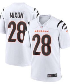 Alternative view of Joe Mixon Cincinnati Bengals Nike Away Game Player Jersey - White/Orange