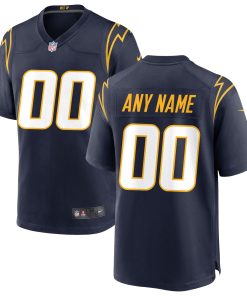 Alternative view of Los Angeles Chargers Nike Alternate Charger Power Game Custom Jersey - Gold/Royal/Powder Blue/Navy