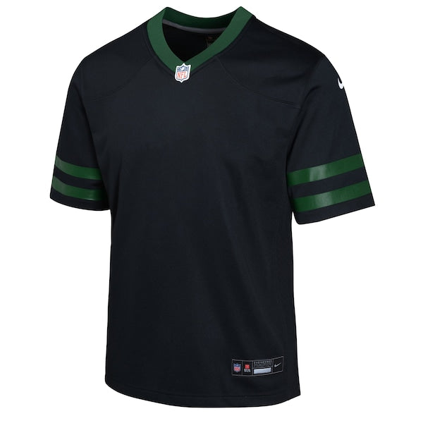 New York Jets Nike Youth Alternate Custom Game Jersey - Black - Image 2