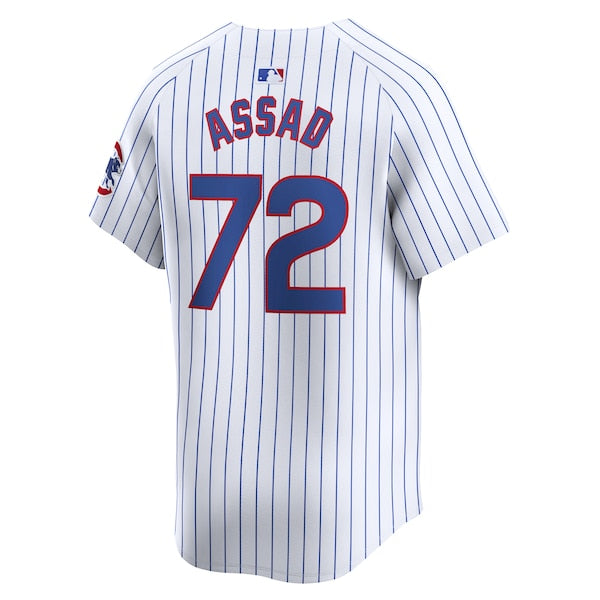 Javier Assad Chicago Cubs Nike Home Limited Player Jersey - White - Image 4