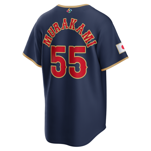 Munetaka Murakami Japan Baseball Nike 2026 World Baseball Classic Road Stadium Jersey - Navy/White - Image 4