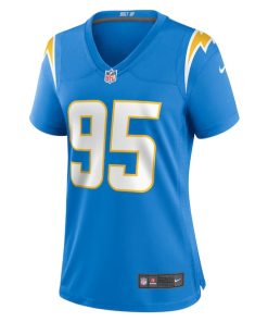 Alternative view of Poona Ford Los Angeles Chargers Nike Women's Team Game Jersey -  Powder Blue