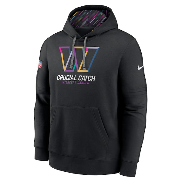 Washington Commanders Nike 2024 NFL Crucial Catch Club Pullover Hoodie - Black - Image 2