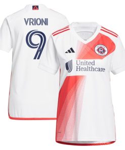 Giacomo Vrioni New England Revolution adidas Women's 2024 Defiance Replica Jersey - White