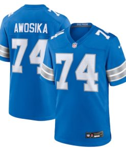 Kayode Awosika Detroit Lions Nike Team Game Jersey -  Blue