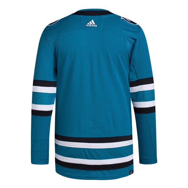 San Jose Sharks adidas Men's Home Primegreen Authentic Jersey - Teal - Image 3