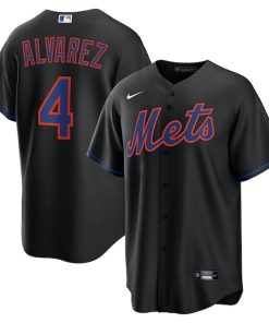 Francisco Alvarez New York Mets Nike Alternate Replica Jersey - Black