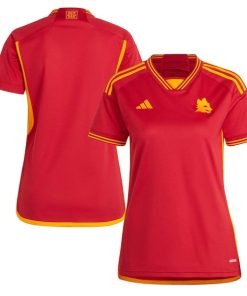 AS Roma adidas Women's 2023/24 Home Replica Jersey - Red