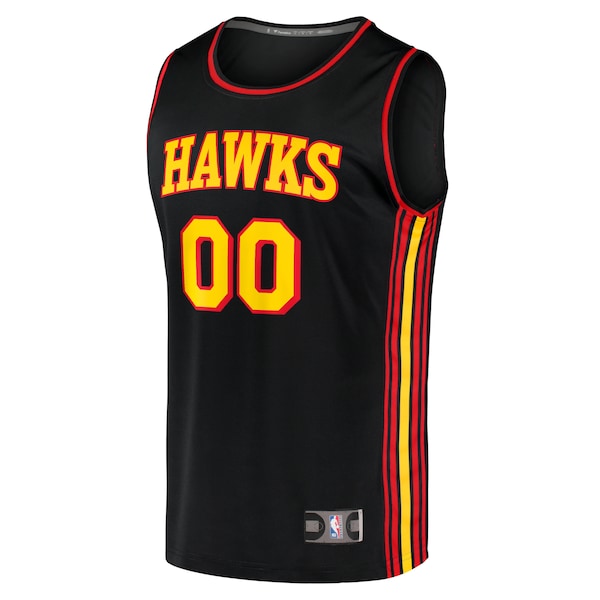Atlanta Hawks Youth Custom Fast Break Replica Jersey Black - Statement Edition - Image 2