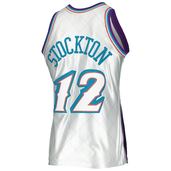 John Stockton Utah Jazz 1996/97 Hardwood Classics 75th Anniversary Swingman Jersey - Platinum - Image 3