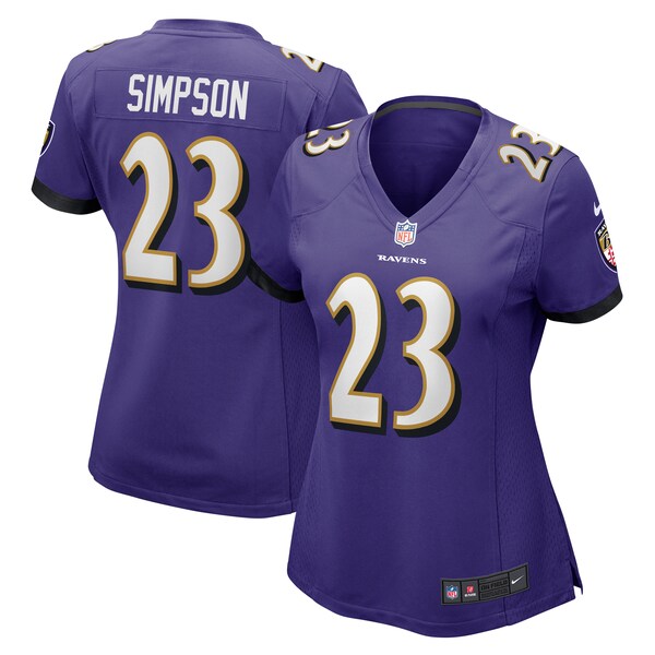 Trenton Simpson Baltimore Ravens Nike Women's Game Jersey - Purple