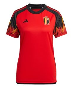 Alternative view of Belgium National Team adidas Women's 2022/23 Home Replica Jersey - Red