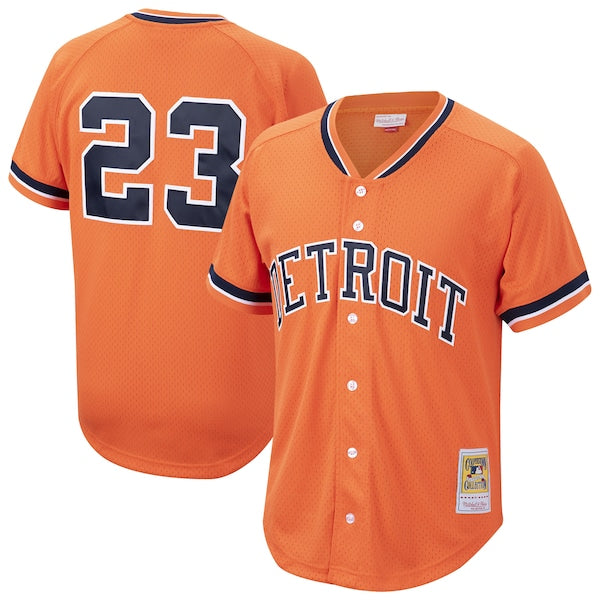 Kirk Gibson Detroit Tigers Cooperstown Collection Mesh Batting Practice Button-Up Jersey? - Orange - Image 2