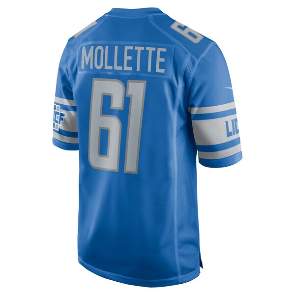 Alex Mollette Detroit Lions Nike Team Game Jersey - Blue - Image 3