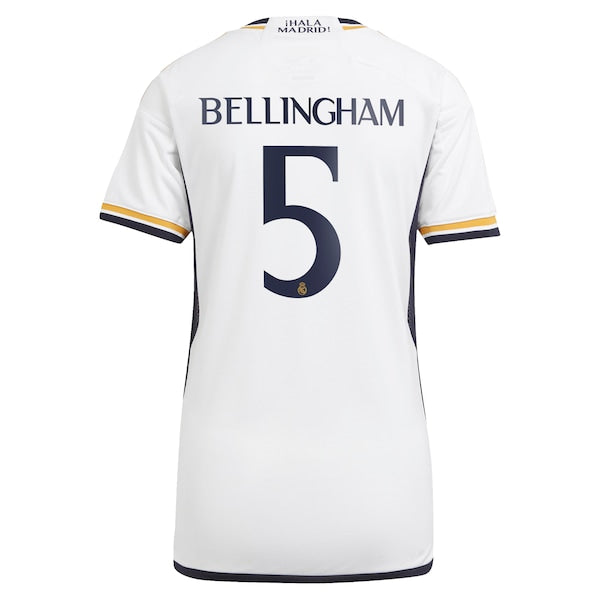 Jude Bellingham Los Merengues adidas Women's 2023/24 Home Replica Jersey - White/Navy - Image 6