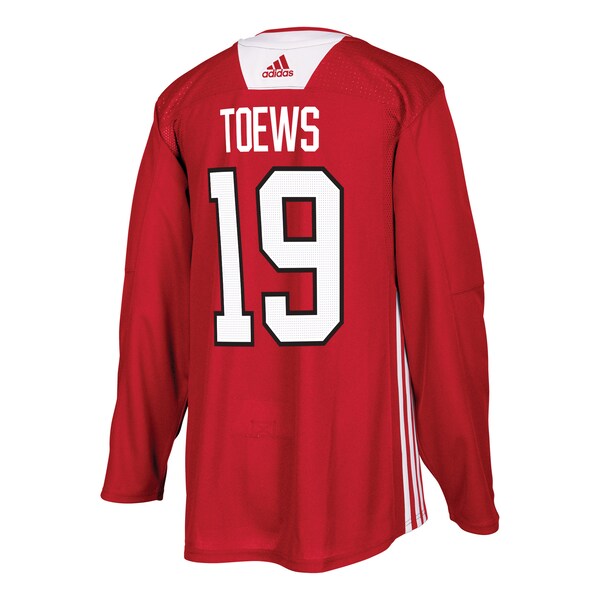 Jonathan Toews Chicago Blackhawks adidas Practice Player Jersey - Red - Image 3