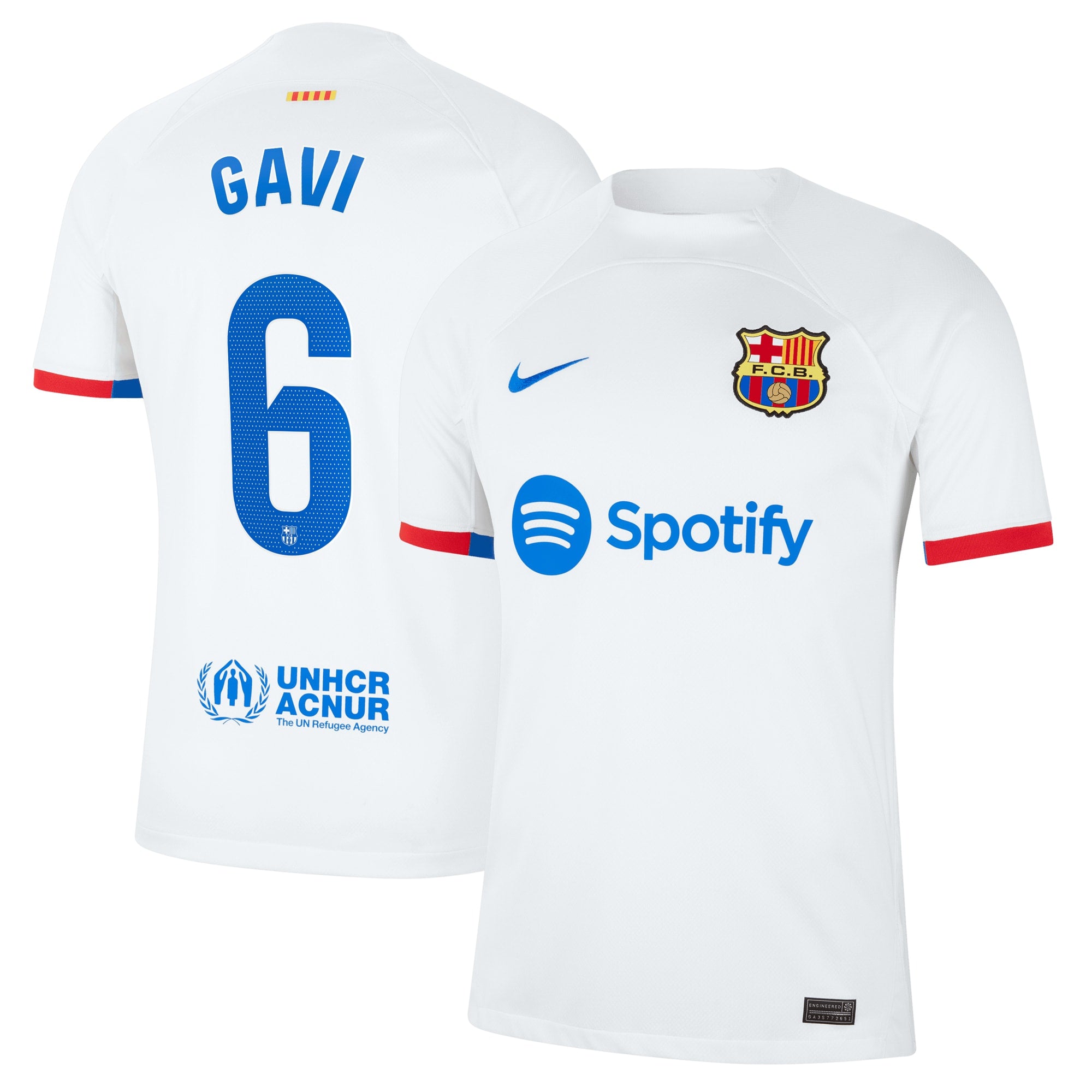 Gavi Barcelona Nike 2023/24 Third Replica Jersey - Aqua/Royal/White - Image 4