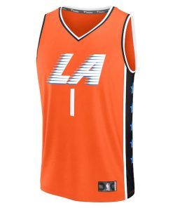 Alternative view of James Harden LA Clippers  Youth 2025/26 City Edition Fast Break Jersey - Orange