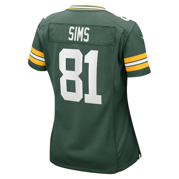 Ben Sims Green Bay Packers Nike Women's Team Game Jersey - Green - Image 3