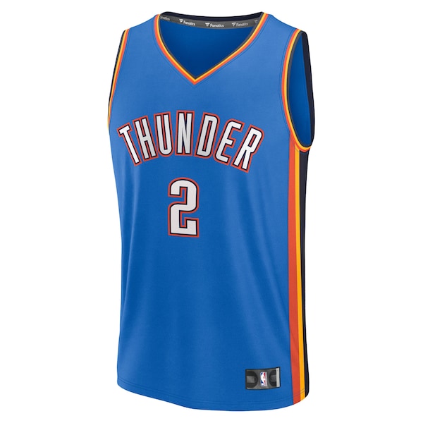 Shai Gilgeous-Alexander Oklahoma City Thunder Fast Break Replica Player Jersey - Icon Edition - Blue - Image 3