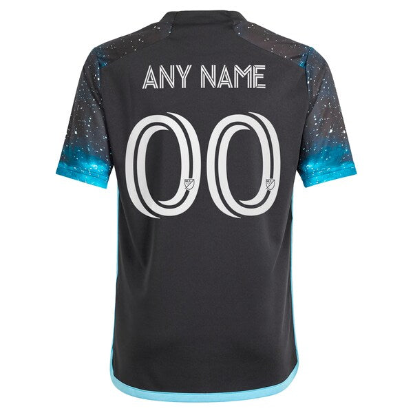 Minnesota United FC adidas Youth 2024 Starry Night Replica Custom Jersey - Black - Image 3