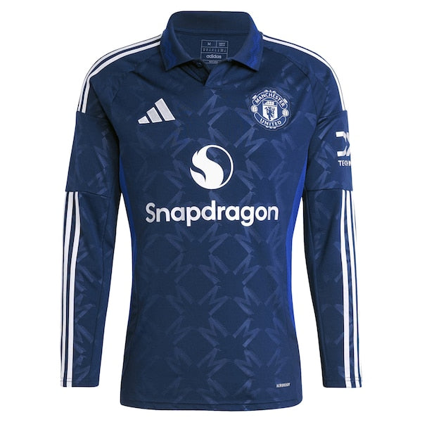 Bruno Fernandes Manchester United adidas 2024/25 Away Replica Long Sleeve Player Jersey - Navy - Image 3