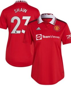 Luke Shaw Manchester United adidas Women's 2022/23 Home Replica Player Jersey - Red