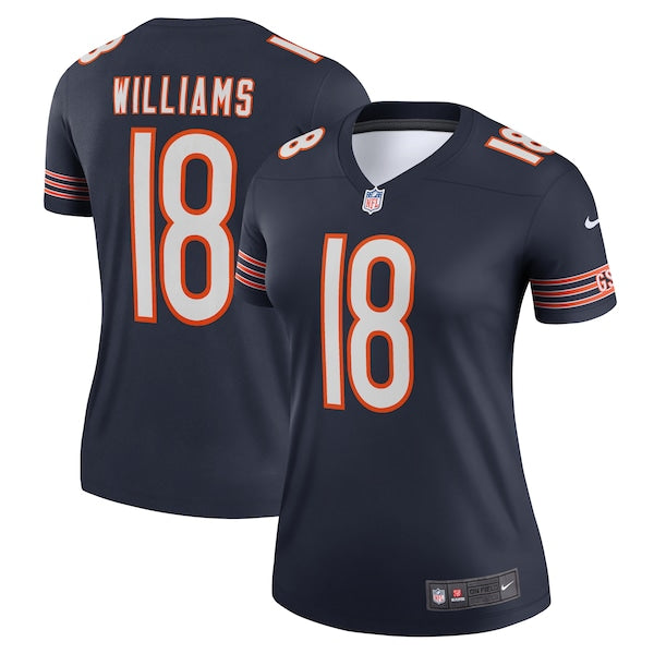 Caleb Williams Chicago Bears Nike Women's Legend Player Performance Top - Navy/Orange