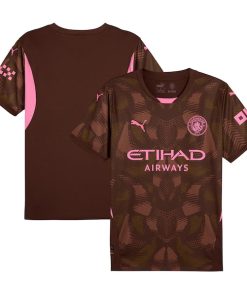 Alternative view of Manchester City Puma 2024/25 Replica Short Sleeve Goalkeeper Jersey - Brown