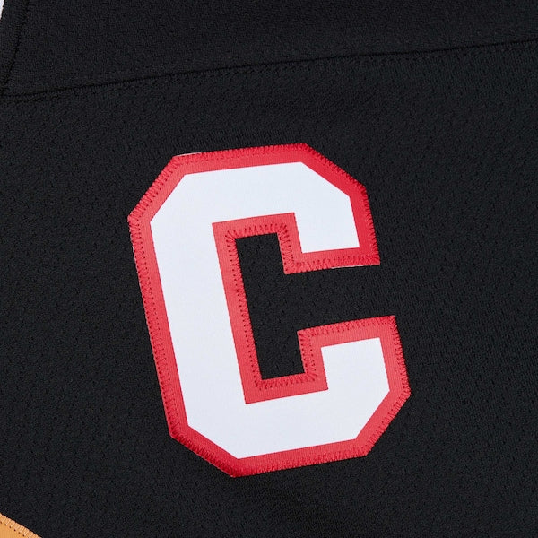 Chris Chelios Chicago Blackhawks 1997/98 Captain Patch Blue Line Player Jersey - Black - Image 5