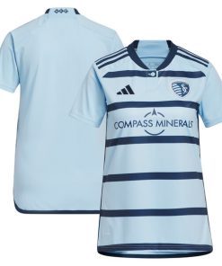 Sporting Kansas City adidas Women's 2024 Hoops 4.0 Replica Jersey - Light Blue