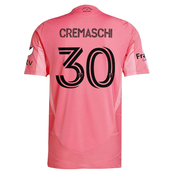 Benjamin Cremaschi Inter Miami CF adidas 2025 Euforia Authentic Player Jersey - Light Pink - Image 3