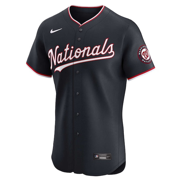 Washington Nationals Nike Alternate Vapor Premier Elite Patch Jersey - Navy - Image 2