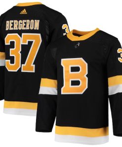 Patrice Bergeron Boston Bruins adidas Alternate Authentic Player Jersey - Black