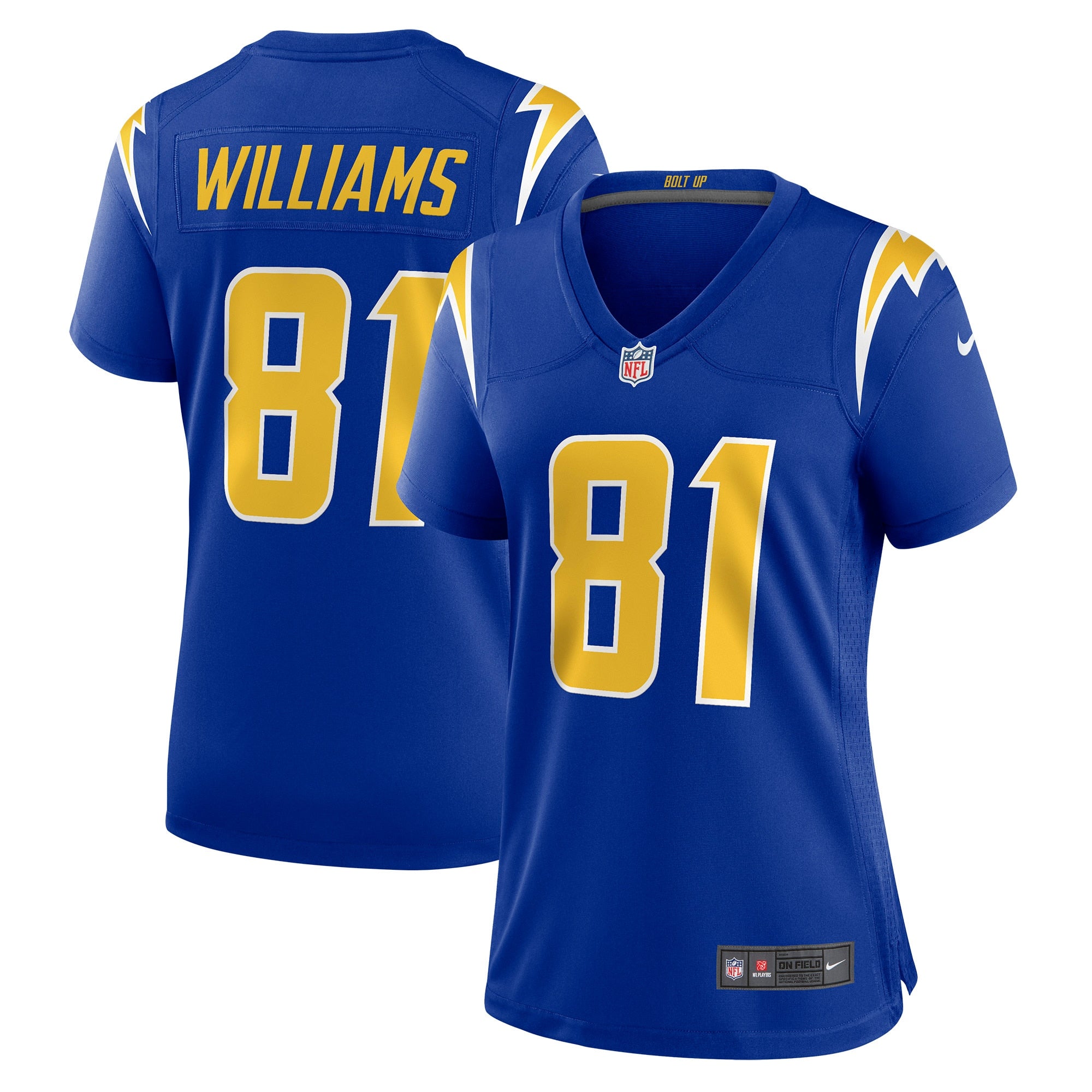 Mike Williams Los Angeles Chargers Nike Women's Game Jersey - Powder Blue/Navy/Royal - Image 2