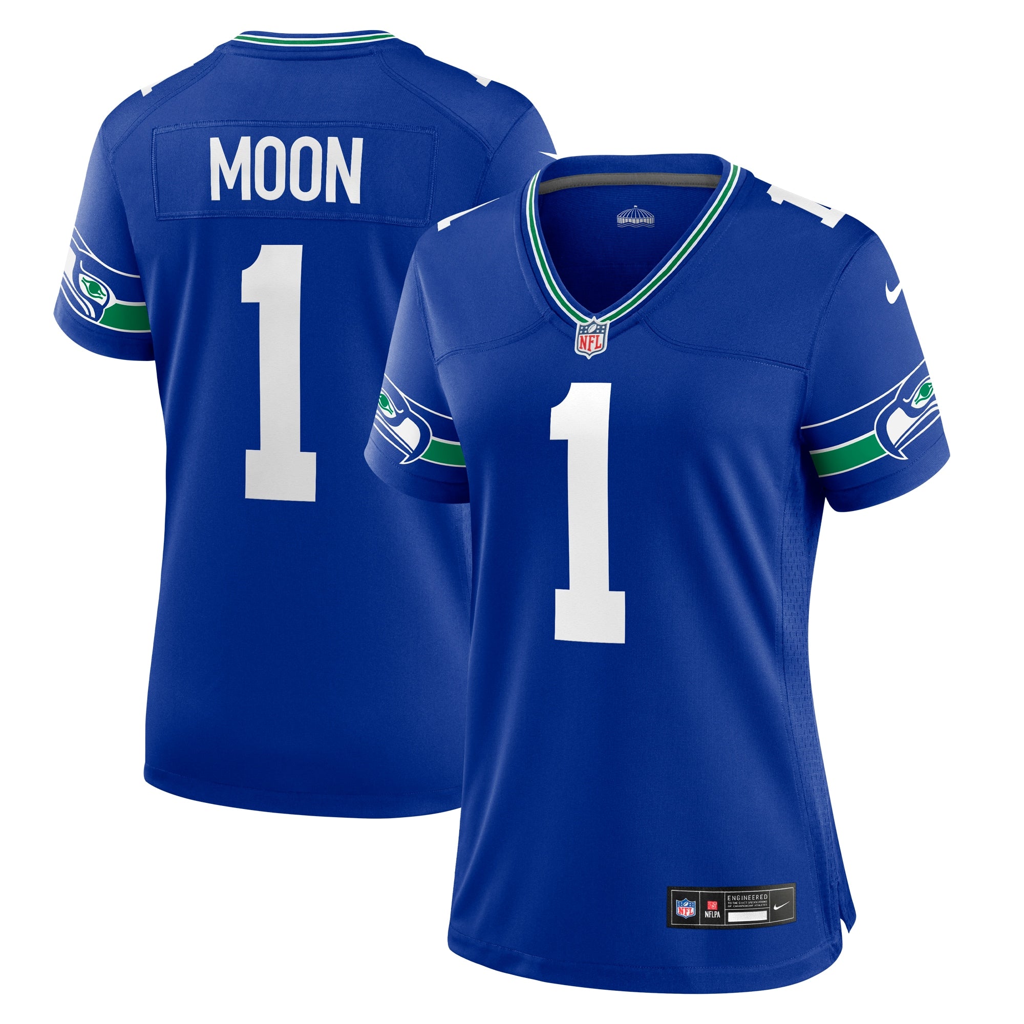 Warren Moon Seattle Seahawks Nike Women's Game Retired Player Jersey - College Navy/Royal - Image 6