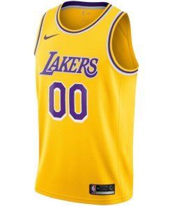 Alternative view of Los Angeles Lakers Nike Custom Swingman Jersey Gold - Icon Edition