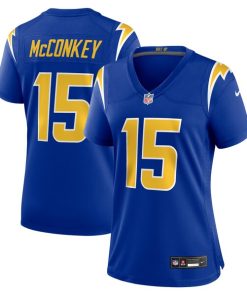 Alternative view of Ladd McConkey Los Angeles Chargers Nike Women's Alternate Game Jersey -  Royal/Navy/White