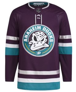 Alternative view of Anaheim Ducks adidas 30th Anniversary Primegreen Authentic Jersey?¨C Purple