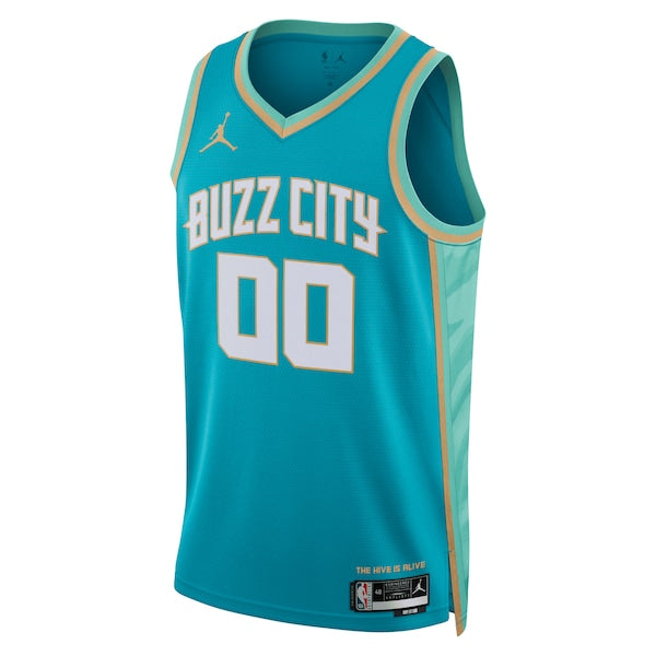 Charlotte Hornets Jordan Brand Unisex 2023/24 Custom Swingman Jersey - Teal - City Edition - Image 2