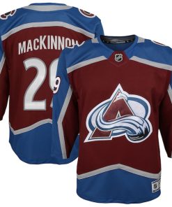 Nathan MacKinnon Colorado Avalanche Youth Premier Player Jersey - Burgundy/Navy