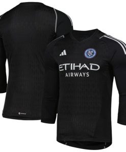 New York City FC adidas 2024 Goalkeeper Long Sleeve Replica Jersey - Black