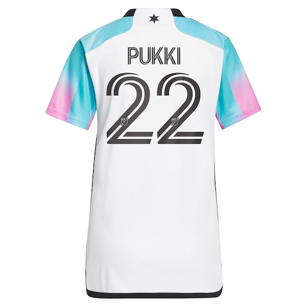 Teemu Pukki Minnesota United FC adidas Women's 2024 The Northern Lights Kit Replica Player Jersey - White - Image 3