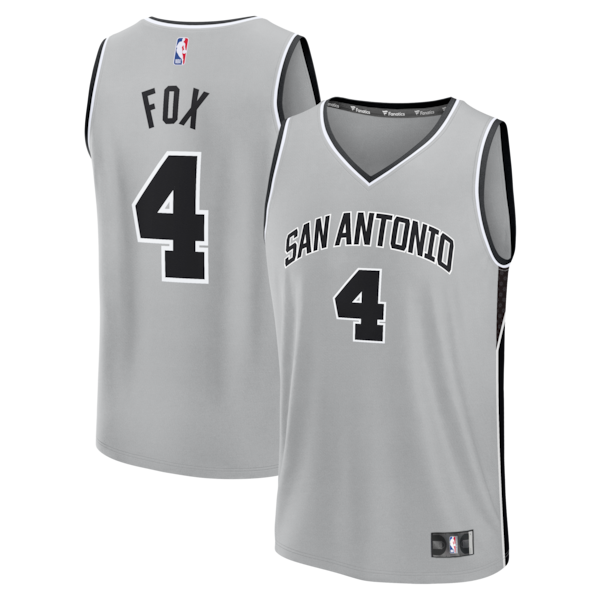 De'Aaron Fox San Antonio Spurs Youth Fast Break Jersey - Statement Edition - Silver