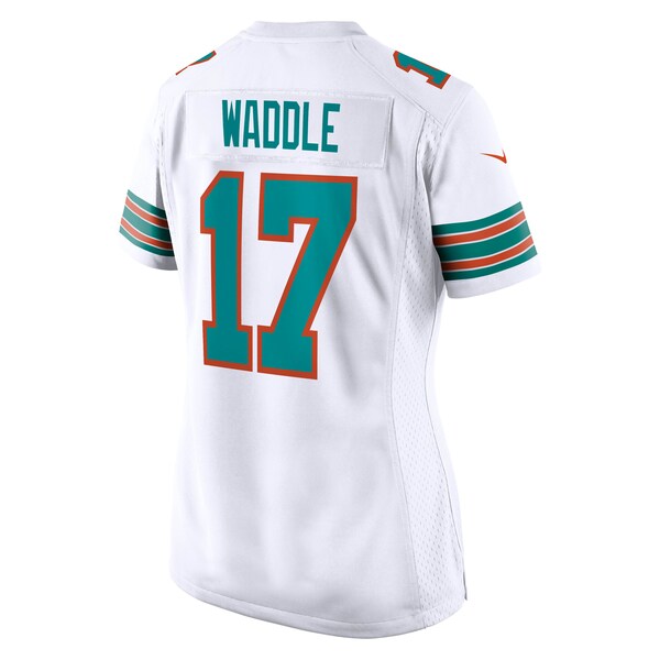 Jaylen Waddle Miami Dolphins Nike Women's Game Jersey - White/Aqua - Image 4