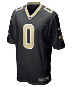 Alternative view of Ugo Amadi New Orleans Saints Nike Team Game Jersey -  Black