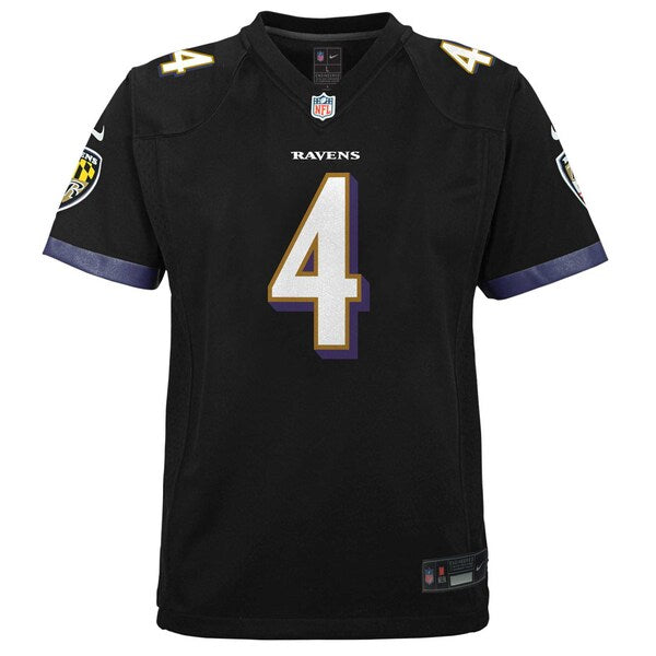 Zay Flowers Baltimore Ravens Nike Youth Alternate Player Game Jersey - Black - Image 3