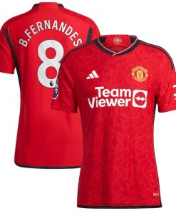 Bruno Fernandes Manchester United adidas 2023/24 Home Authentic Player Jersey - Red/Green